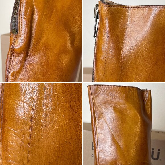 BED STU Tess Distressed Tan Leather Tall Riding Boots BEDSTU Size 8 - Picture 10 of 16